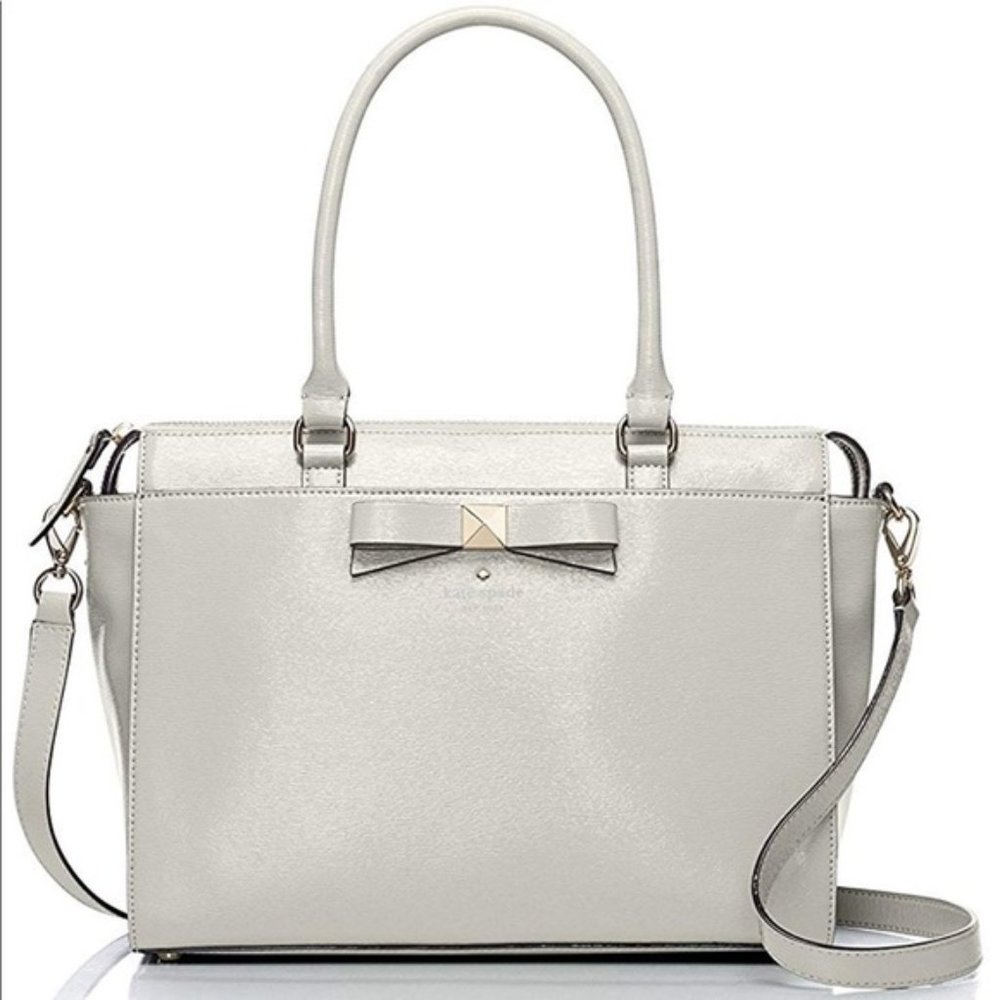 Kate Spade Gray Patent Beacon Court Jeanne Purse